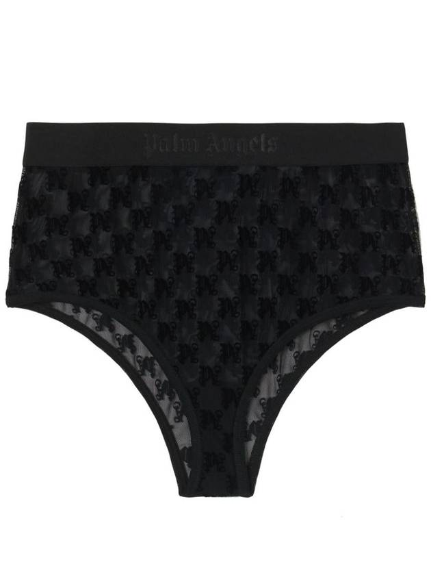 Monogram Pattern High Waist Panties - PALM ANGELS - BALAAN 2