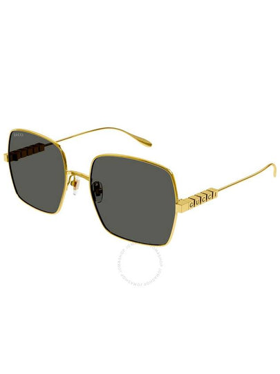 Square Metal Sunglasses Gold - GUCCI - BALAAN 2