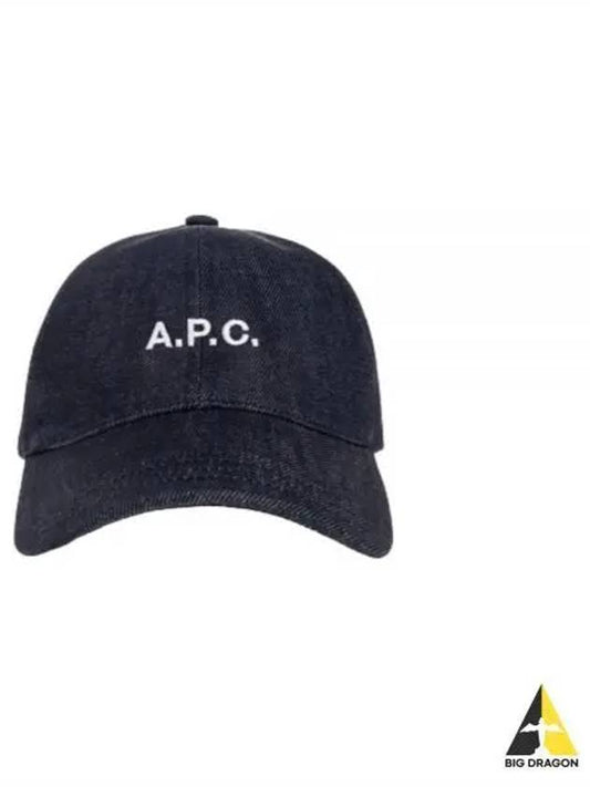 Charlie Embroidered Logo denim ball cap indigo - A.P.C. - BALAAN 2