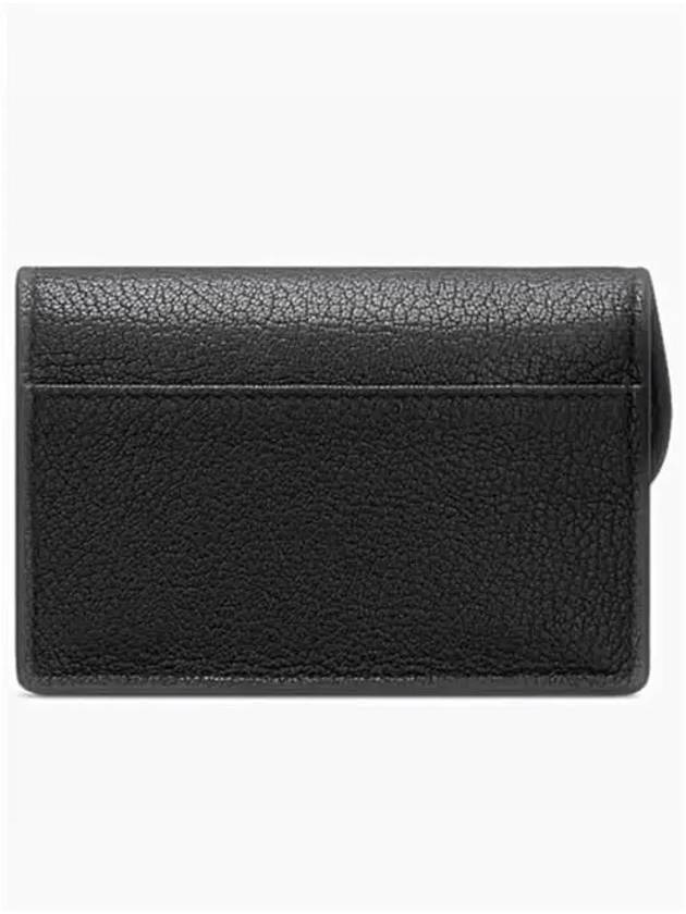 Saddle Bloom Goatskin Flap Card Wallet Black - DIOR - BALAAN 5