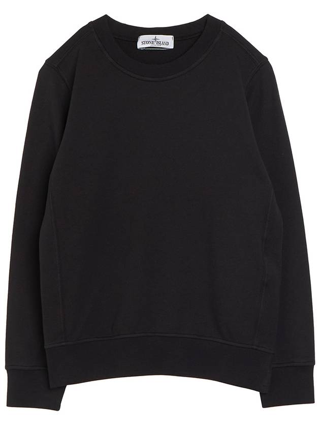 Kids Logo Sweatshirt Black - STONE ISLAND - BALAAN 1