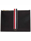 Logo Leather Coin Wallet Black - THOM BROWNE - BALAAN 3