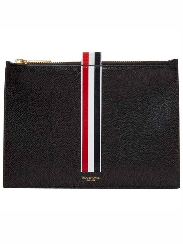 Logo Leather Coin Wallet Black - THOM BROWNE - BALAAN 3