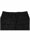 Drawstring Crop Cotton Baggy Pants Black - RICK OWENS - BALAAN 6