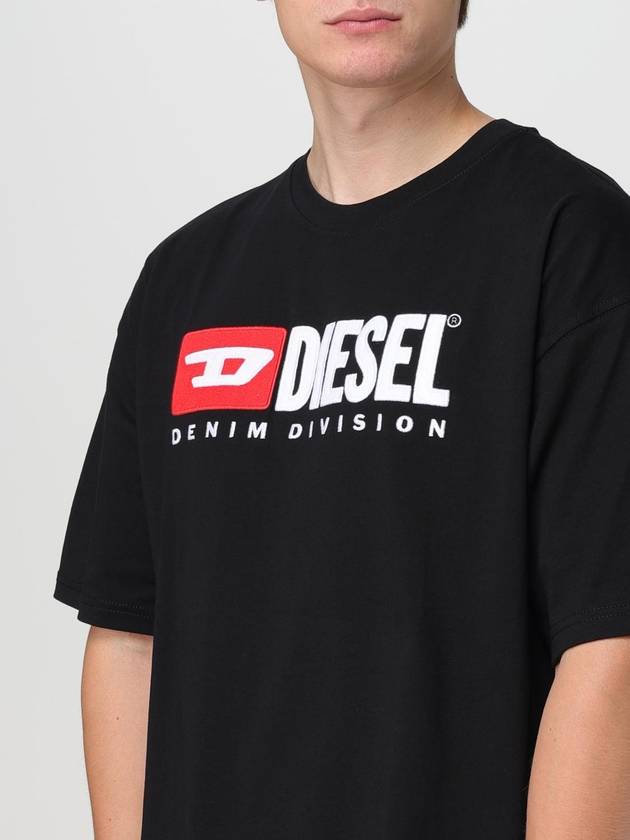 T-shirt Diesel in cotone con logo ricamato - DIESEL - BALAAN 4