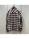 SM CH Men s Cross Leather Patch Flannel Shirt - CHROME HEARTS - BALAAN 4