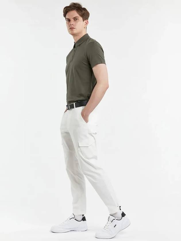 Golf Wear Cotton Stretch Jogger Pants WHITE - WHITEBALL - BALAAN 2