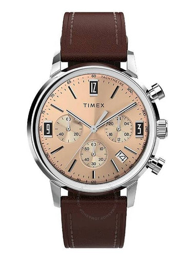 Timex Marlin Chronograph Quartz Rose Gold Dial Men's Watch TW2W51400 - TIMEX - BALAAN 1