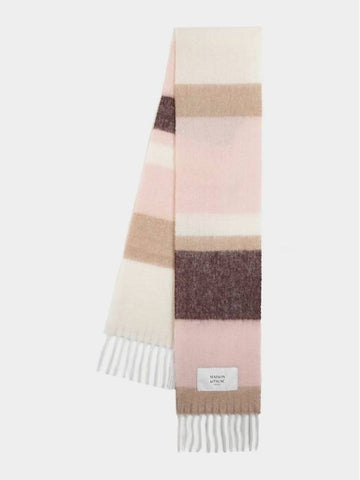 Stripes Scarf Maison Kitsune Wool Pink - MAISON KITSUNE - BALAAN 1