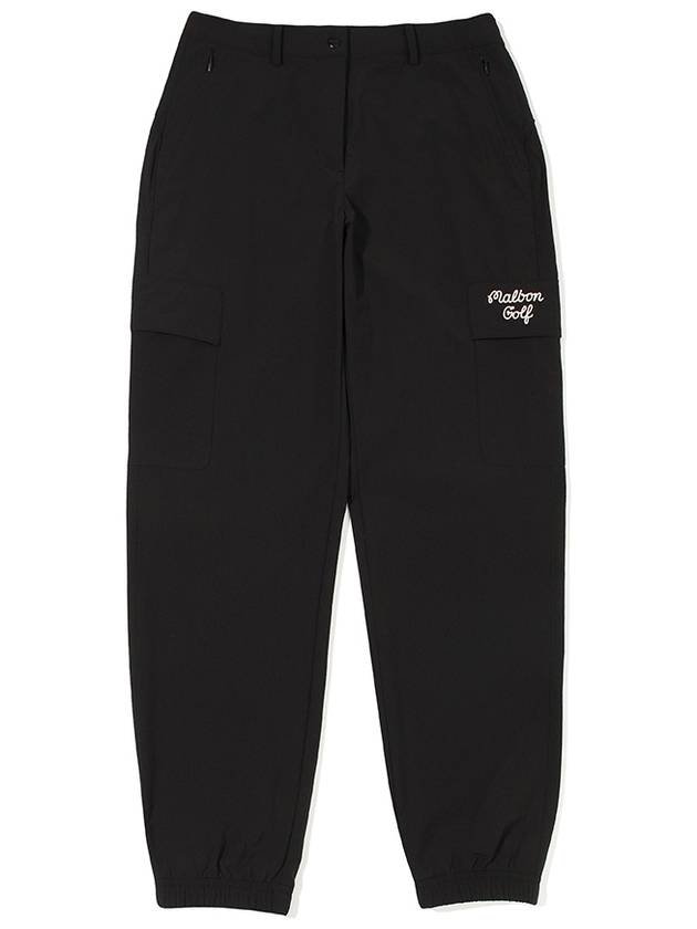 CARGO JOGGER PANTS BLACK WOMAN - MALBON GOLF - BALAAN 1