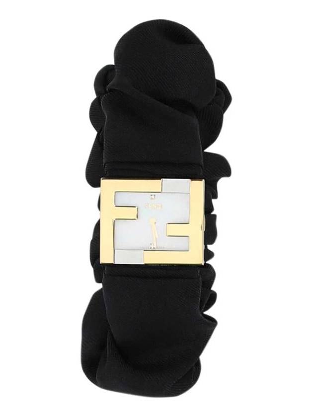 Mania Baguette FF Logo Bezel Watch Black - FENDI - BALAAN 2