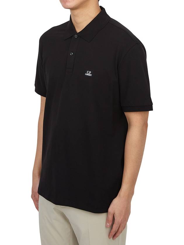 Logo Cotton Polo Shirt Black - CP COMPANY - BALAAN 3