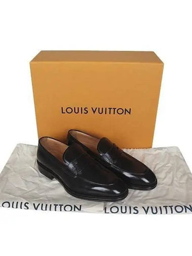 LV Logo Mocha Brown Leather Kensington Loafers Men s Shoes 250 - LOUIS VUITTON - BALAAN 1