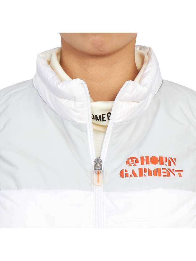 Women's Logo Down Vest White - HORN GARMENT - BALAAN 9