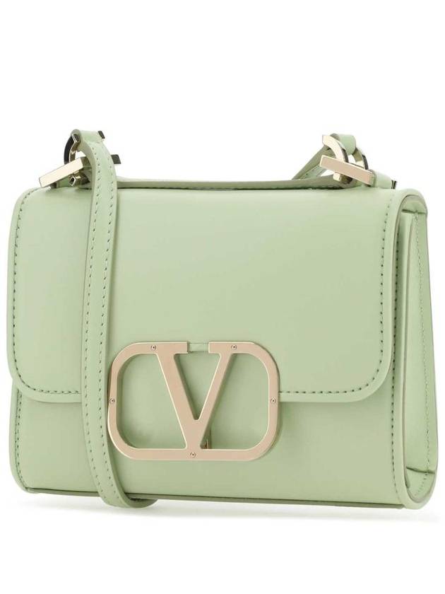 V logo type small leather shoulder bag green - VALENTINO - BALAAN 3