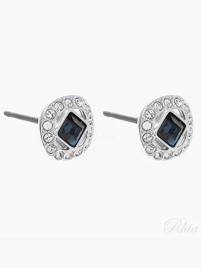 Women Angelic Stud Earrings Blue Silver - SWAROVSKI - BALAAN 2