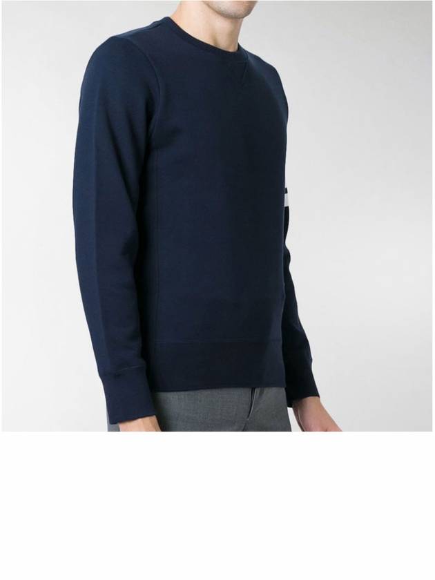 4 Bar Loopback Jersey Sweatshirt Navy - THOM BROWNE - BALAAN 6