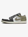 Air Jordan 1 Low M Black White Medium Olive 553558 092 - NIKE - BALAAN 2