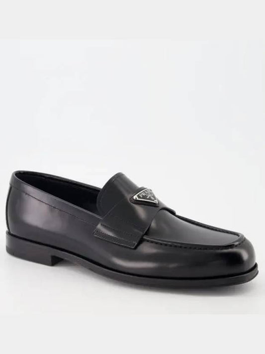 Brushed Leather Loafers Black - PRADA - BALAAN 2