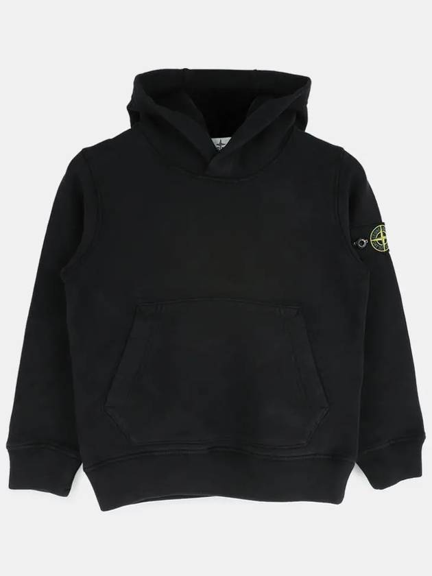 Stone Kids Waffen Patch Hood Sweatshirt Black 771661640 V0029 - STONE ISLAND - BALAAN 1