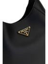 Triangle Logo Leather Shoulder Bag Black - PRADA - BALAAN 5