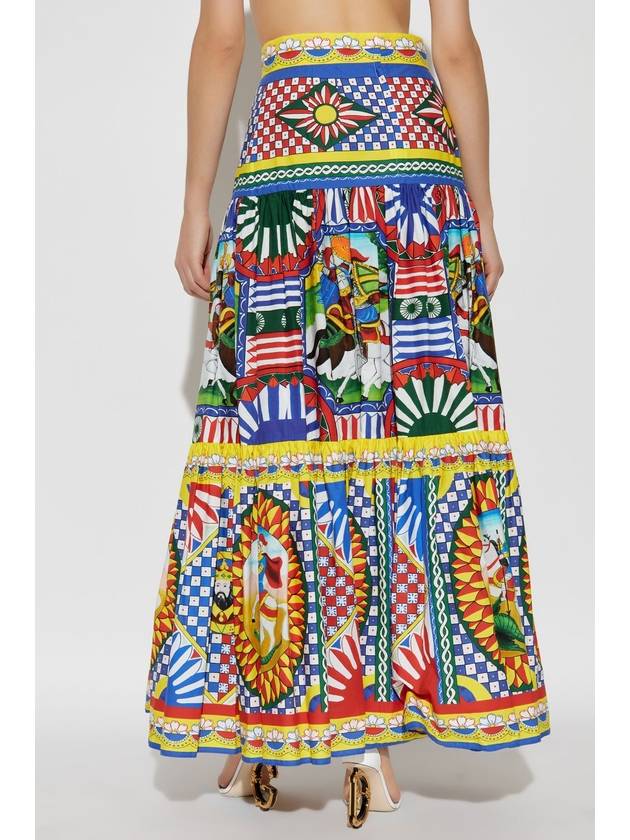 Apple Print Poplin Maxi Skirt F4A8QTGDS11 - DOLCE&GABBANA - BALAAN 5