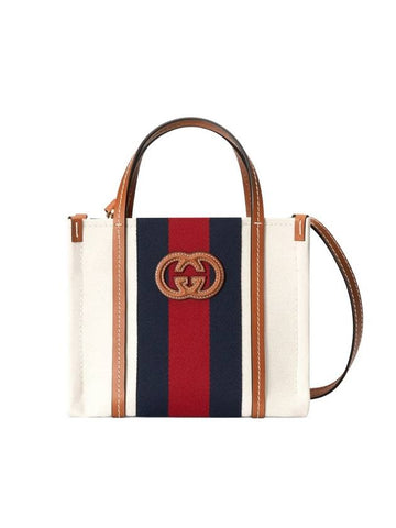 Mini Interlocking G Tote Bag White - GUCCI - BALAAN 1