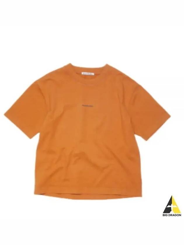 Logo Crew Neck Short Sleeve T-Shirt Orange - ACNE STUDIOS - BALAAN 2