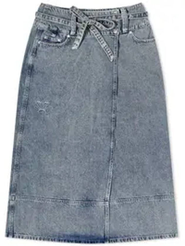 Low Rider Denim A Line Skirt Grey - HOUSE OF SUNNY - BALAAN 1