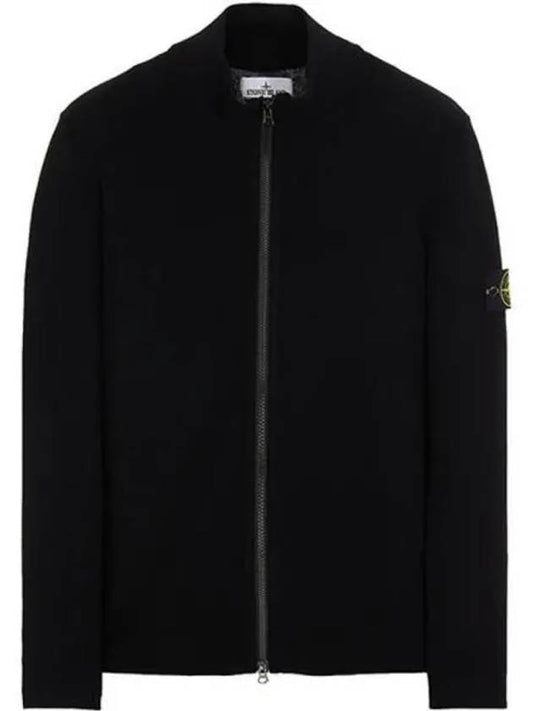 Men's Knit Zip-Up Jacket Black - STONE ISLAND - BALAAN 2