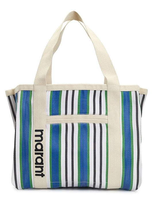 Darwen Striped Nylon Tote Bag Blue - ISABEL MARANT - BALAAN 2