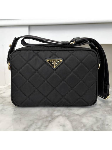 Triangle logo Tesuto quilted cross bag 1BH089 2DYC F0002 - PRADA - BALAAN 1