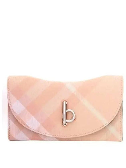 Rocking Check Medium Wallet Pink - BURBERRY - BALAAN 2