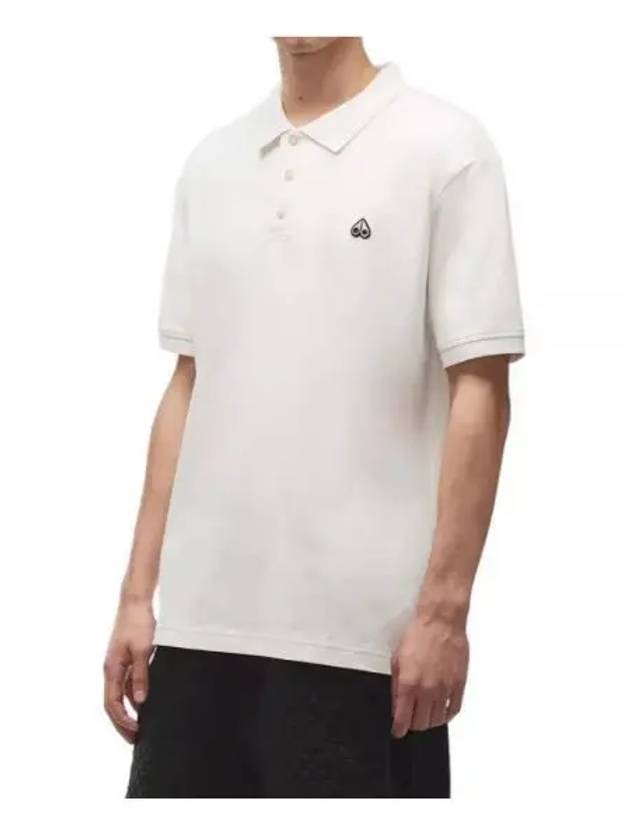 Embroidered Logo Short Sleeve Polo Shirt White - MOOSE KNUCKLES - BALAAN 2