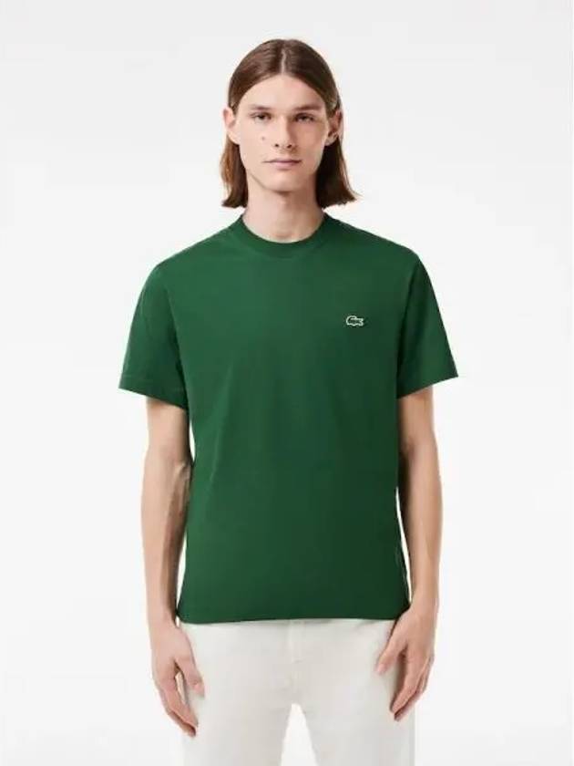 Classic Fit Cotton Jersey Short Sleeve T Shirt Green - LACOSTE - BALAAN 2