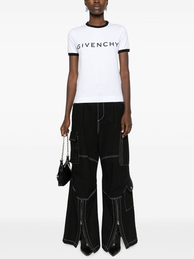 Archetype Slim Fit Cotton Short Sleeve T-Shirt White - GIVENCHY - BALAAN 3