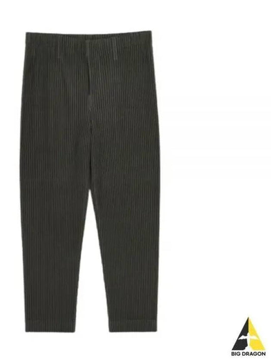 Pleated Straight Pants Khaki - ISSEY MIYAKE - BALAAN 2