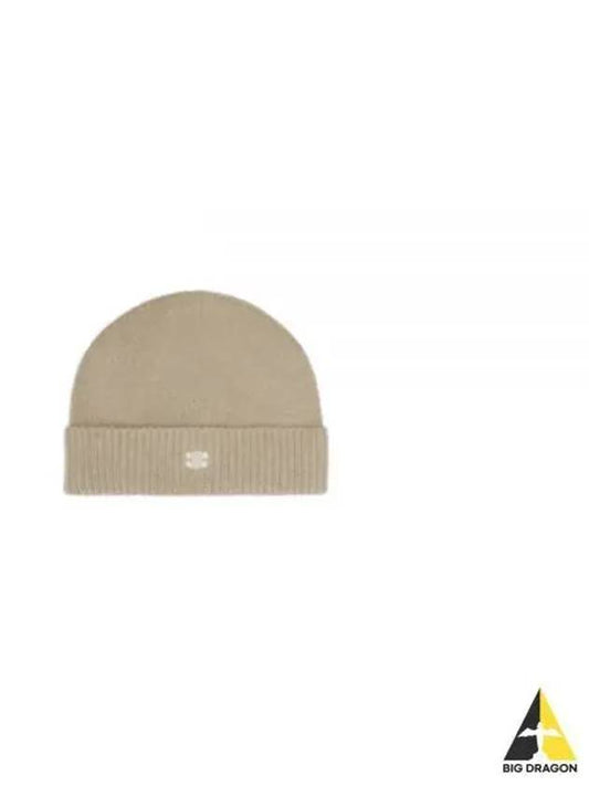 Triomphe Logo Beanie Beige - CELINE - BALAAN 2