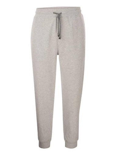 Ribbed Cuff Track Pants Light Grey - BRUNELLO CUCINELLI - BALAAN 1