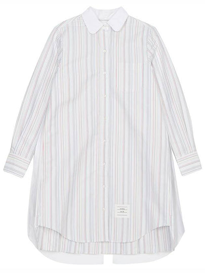 Pleated Back Striped Oxford Short Dress - THOM BROWNE - BALAAN 2