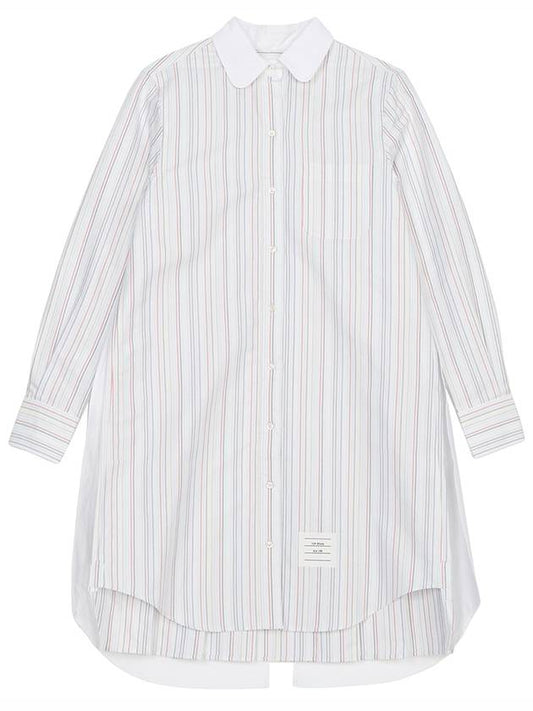 Pleated back stripe Oxford dress FDSD95C F0272 996 - THOM BROWNE - BALAAN 2