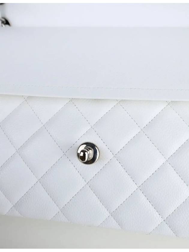 Classic Caviar White Jumbo Silver A28600 - CHANEL - BALAAN 7