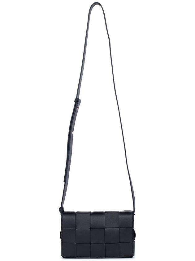 Cassette Intrecciato Small Cross Bag Black - BOTTEGA VENETA - BALAAN 6