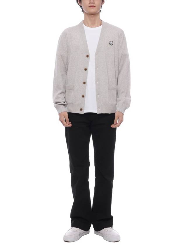 Bold Fox Head Patch Regular Cardigan Grey - MAISON KITSUNE - BALAAN 4