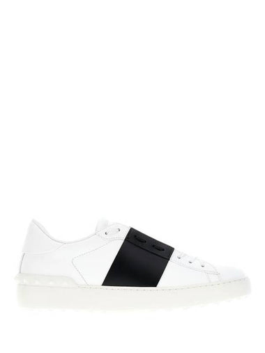 Open Low-Top Sneakers White Black - VALENTINO - BALAAN 1