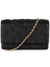 Fleming Soft Chain Long Wallet Bag Black - TORY BURCH - BALAAN 3