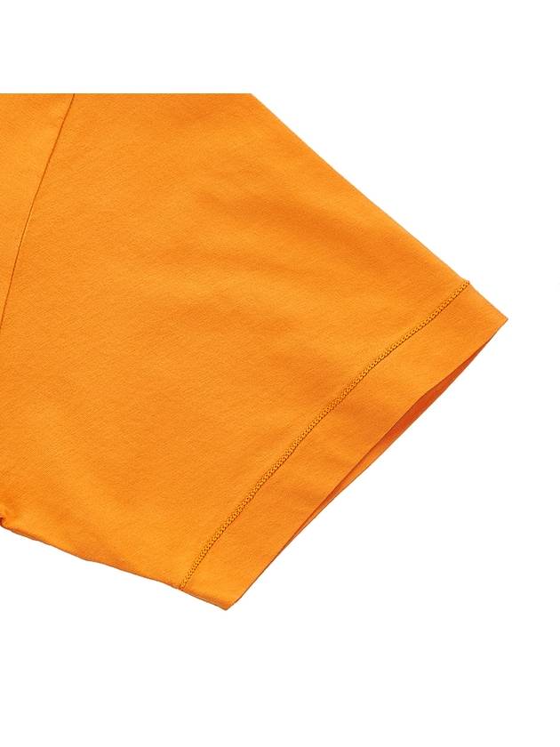 Logo Patch Cotton Short Sleeve T-Shirt Orange - STONE ISLAND - BALAAN 6