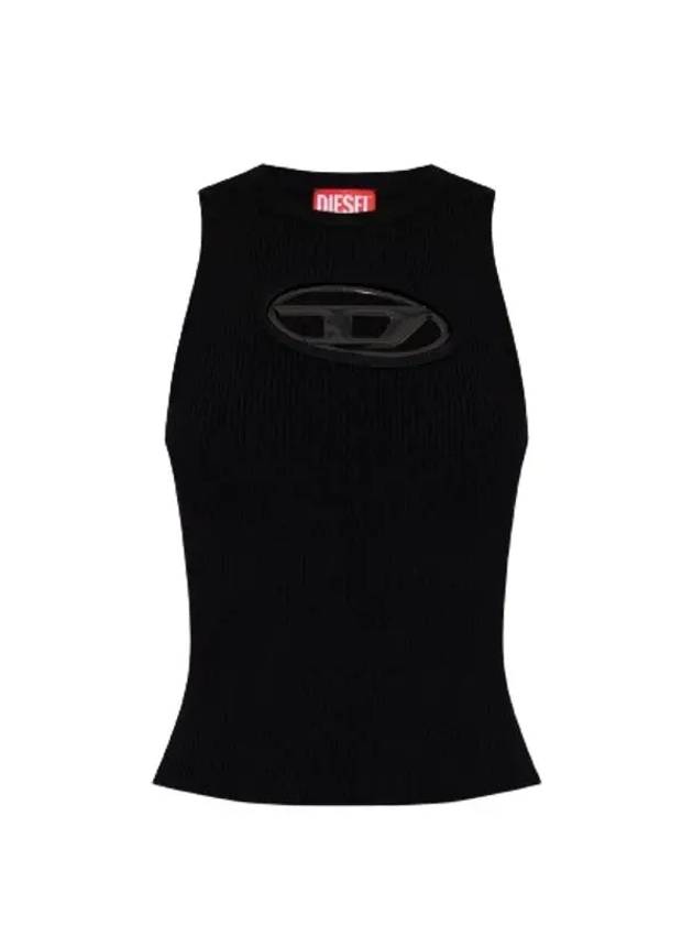 M Onerva Logo Plaque Cut Out Sleeveless Black - DIESEL - BALAAN 3