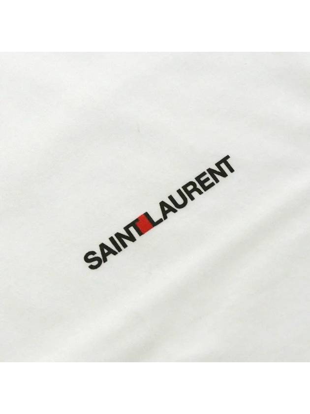 Rive Gauche Short Sleeve T-Shirt White - SAINT LAURENT - BALAAN 5