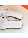 Oran Calfskin Slippers Blanc - HERMES - BALAAN 6